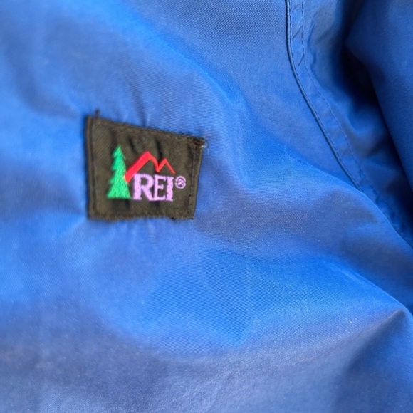 Kid's Vintage REI Jacket Blue Solid L Camp Hike Light Packable Lined Fleece - Picture 2 of 14